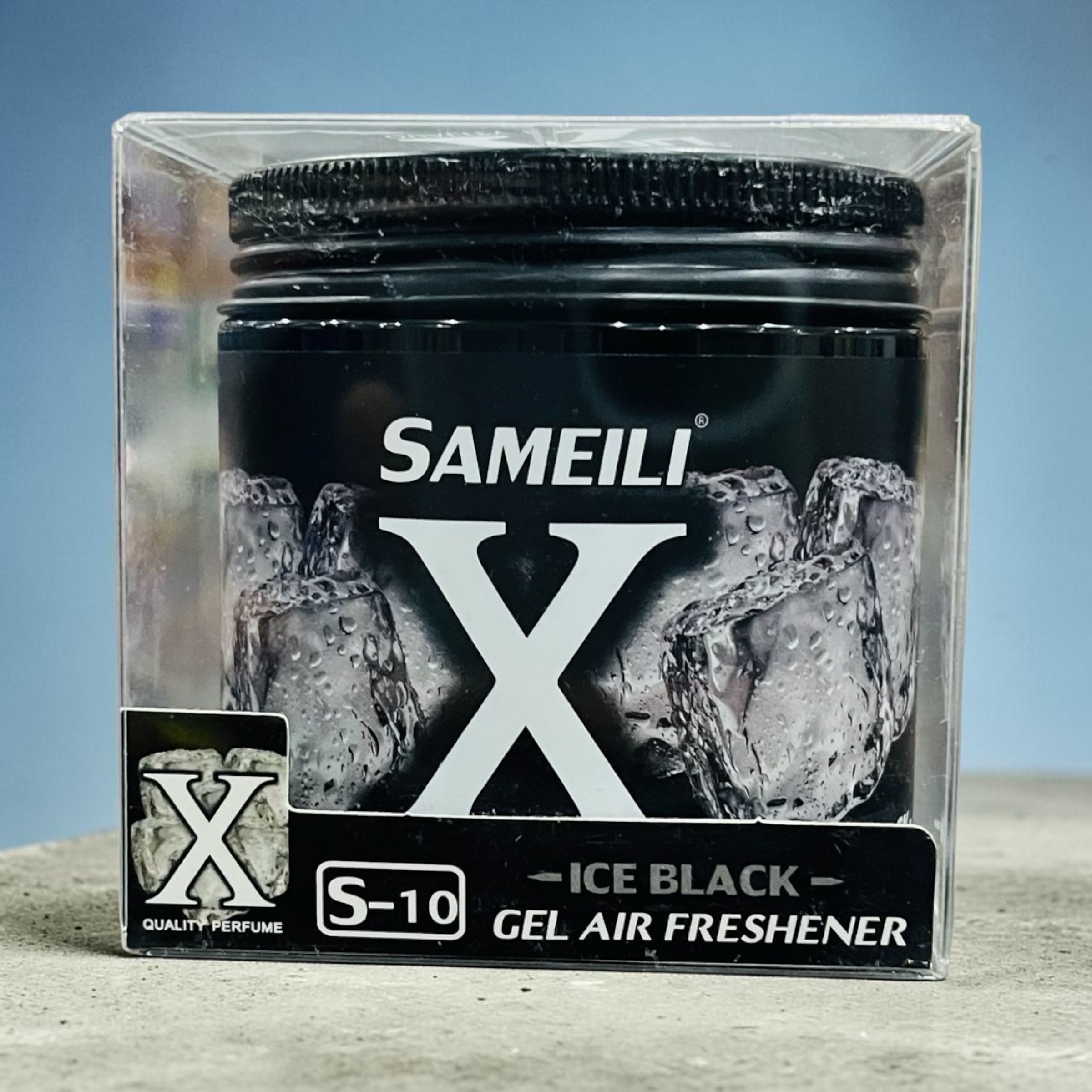 SAMEILA BLUE GEL AIR FRESHNER ICE BLACK